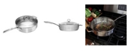 Chantal Induction 21 Steel Cookware 5Qt. Saute Skillet With Glass Lid